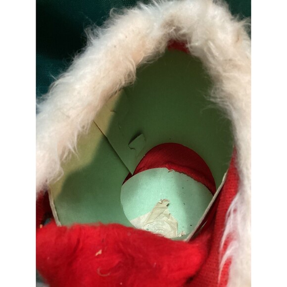 Vintage 1960s Santa's Red Christmas Boot Cloth Decoration To Fill With Goodies - Picture 7 of 10